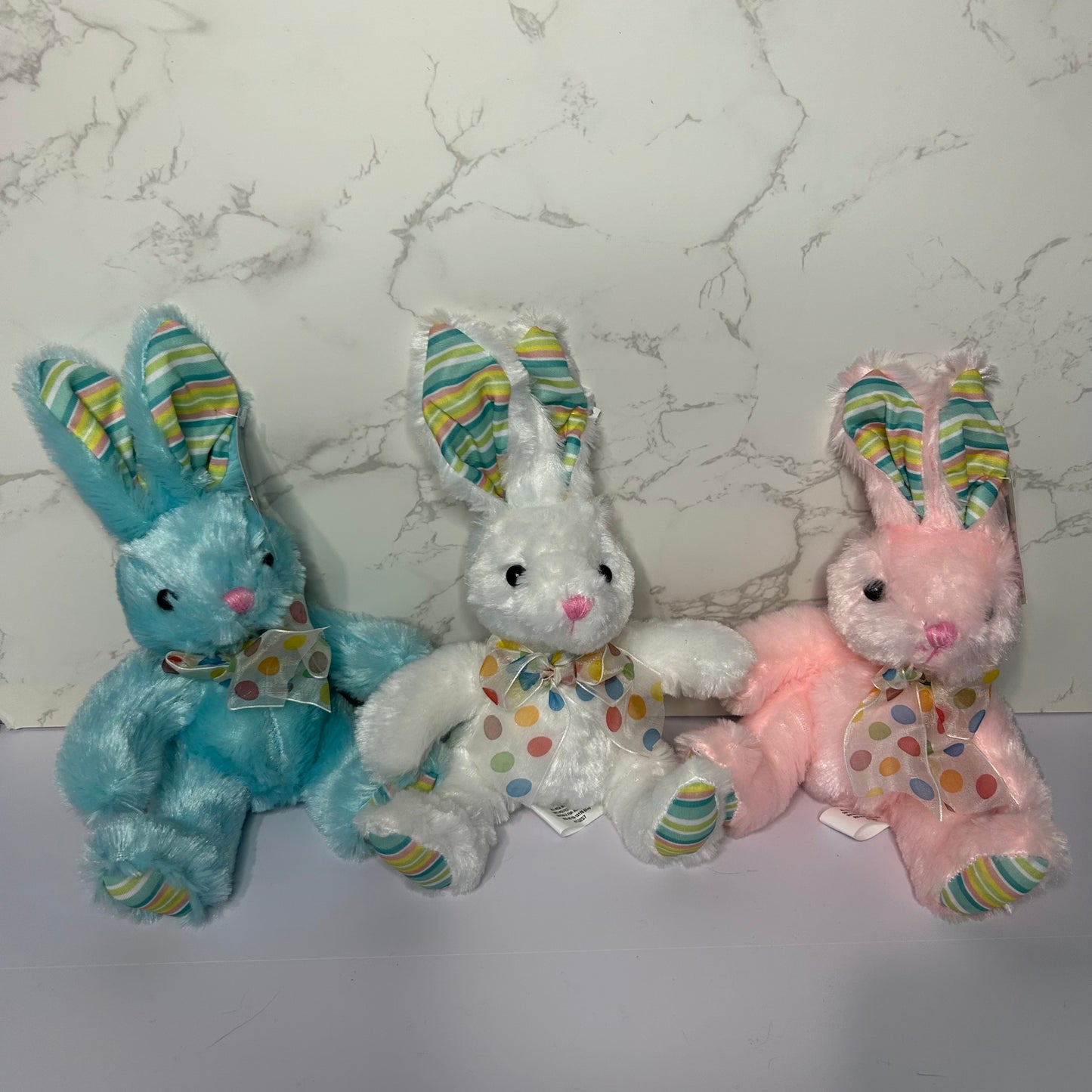 Bunny Easter Basket Bag with Gingham Lined Ears