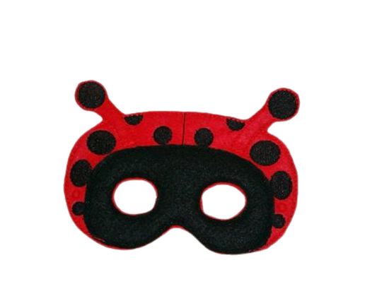 Handcrafted Felt pretend play ladybug mask for kids