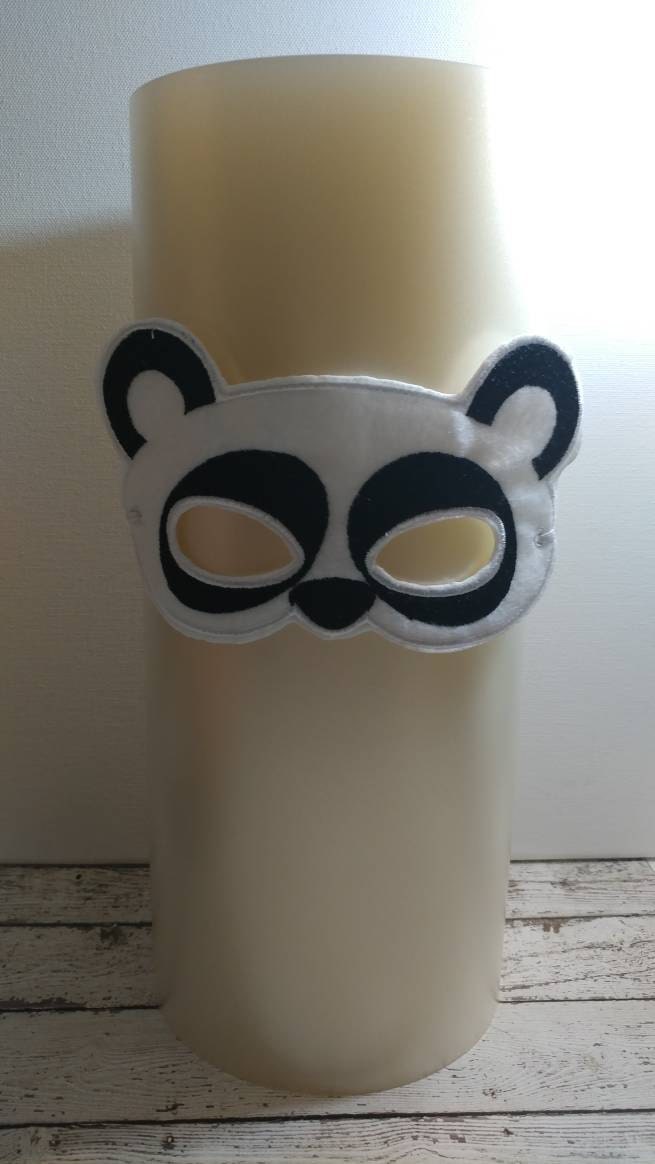 Handcrafted Felt pretend play panda mask for kids