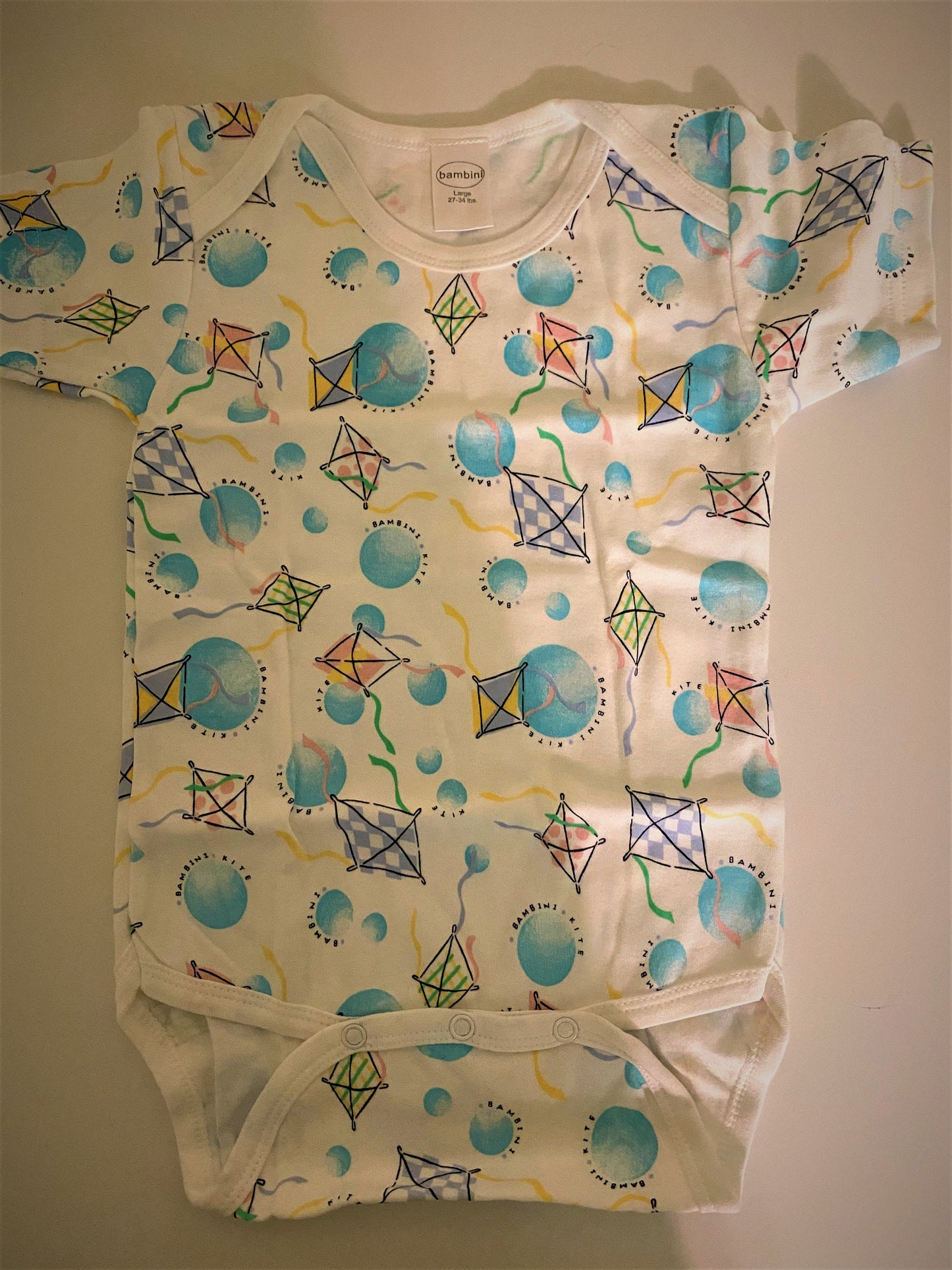 Set of three (3) short sleeve, infant/toddler bodysuit size L-27-34 LBS