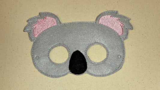 Handcrafted Felt pretend play koala mask for kids