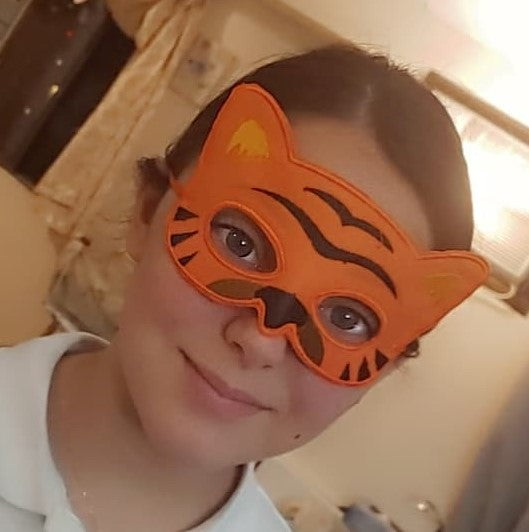 Handcrafted Kids felt pretend play tiger mask
