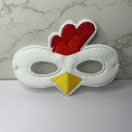 Handcrafted Felt pretend play chicken mask for kids