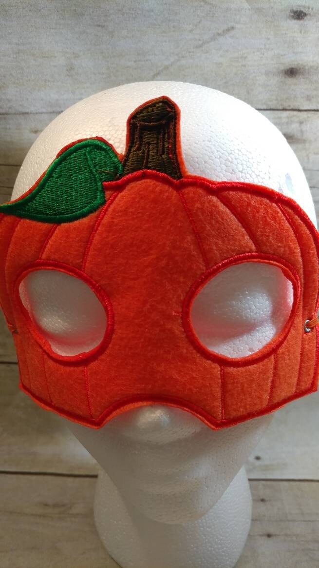 Handcrafted Festive, felt pretend play pumpkin mask for kids – Garnished  Girl