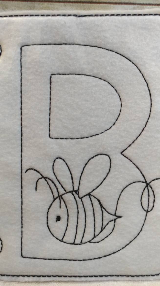 Letter B, Bee Reusable Coloring Page, Felt Coloring Page, Vinyl Coloring Pages, Children's Coloring Pages, Birthday Gift
