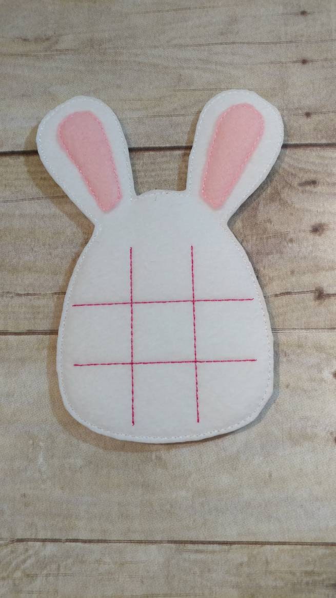 Handcrafted bunny tic tac toe game, Easter