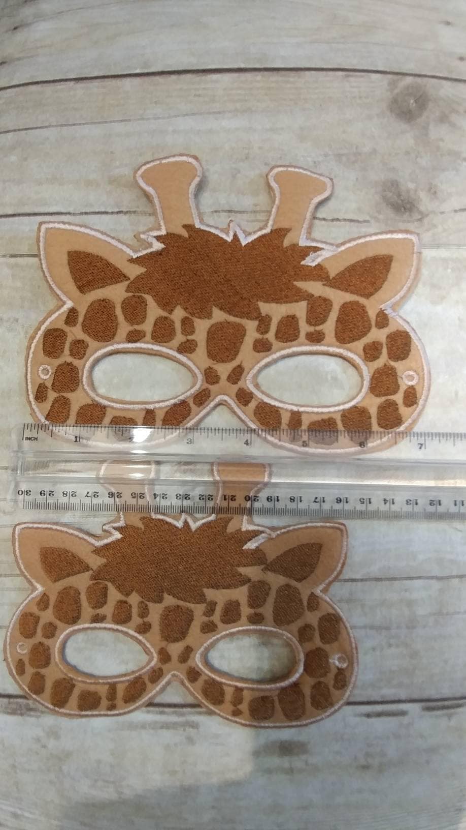 Handcrafted Pretend play felt giraffe mask for kids