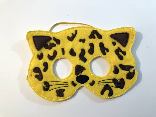 Handcrafted Felt pretend play cheetah mask for kids