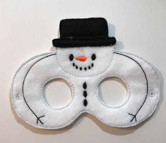 Handcrafted Fun pretend play felt snowman mask for kids