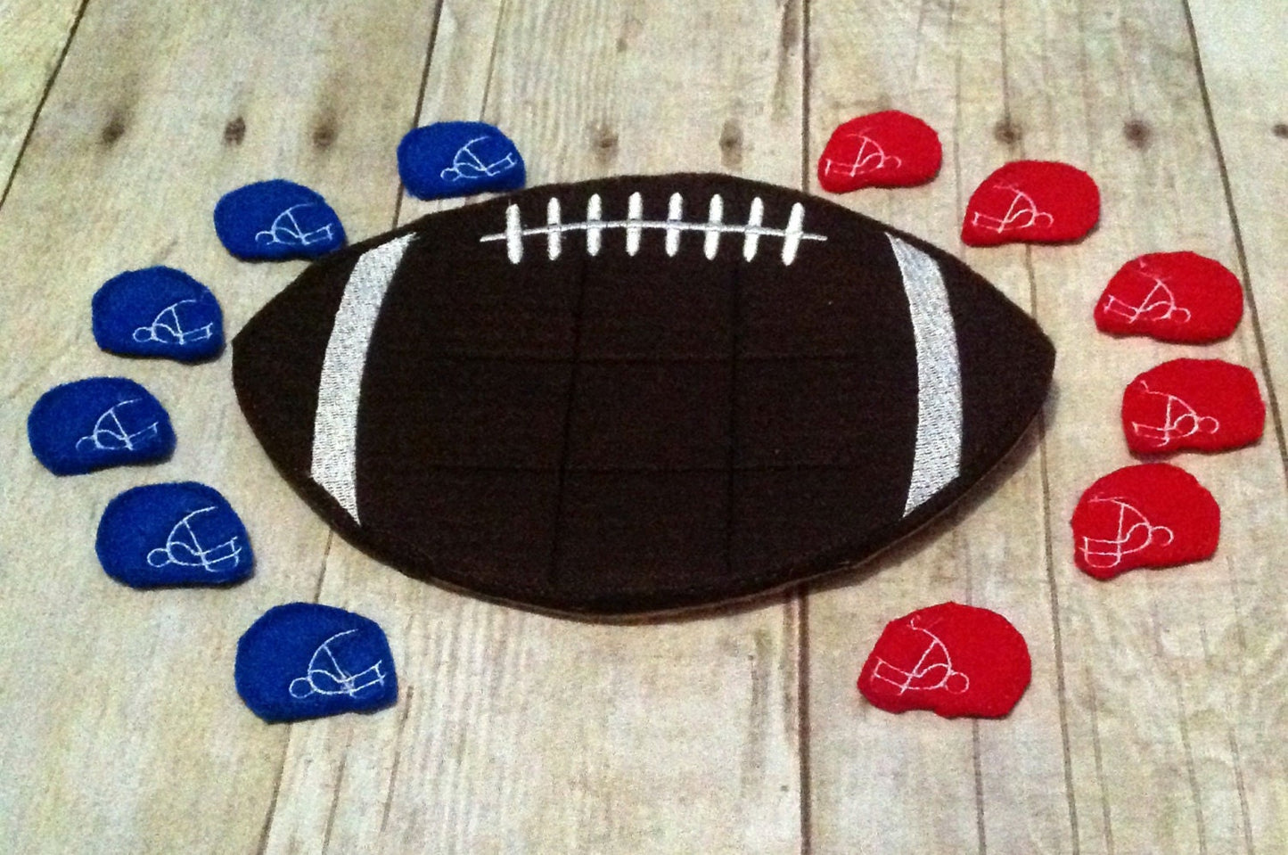 Are you ready for some football handcrafted football tic tac toe game for boys and girls. Can be used as a gift or party favor.