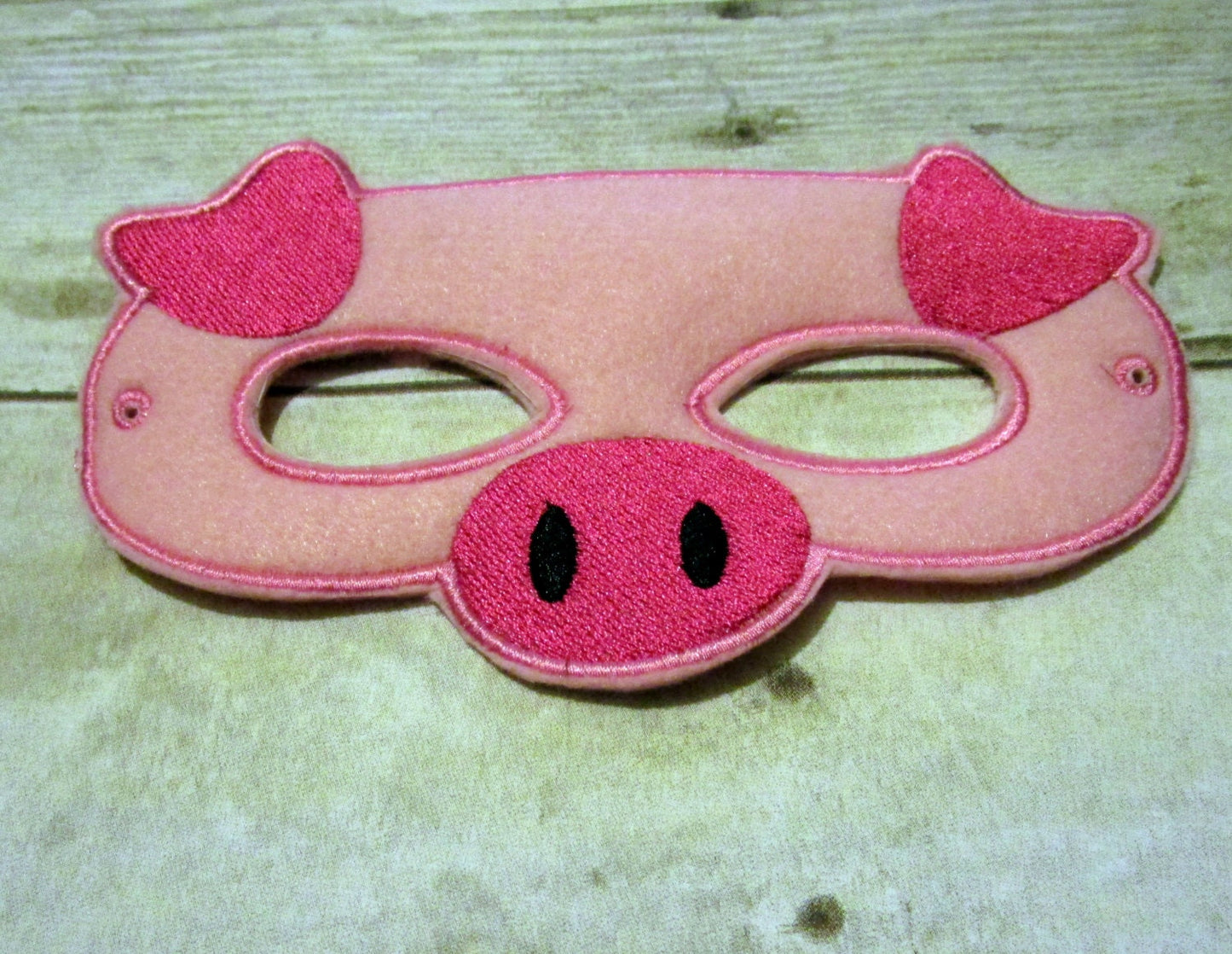 Handcrafted Felt pretend play pig mask for kids
