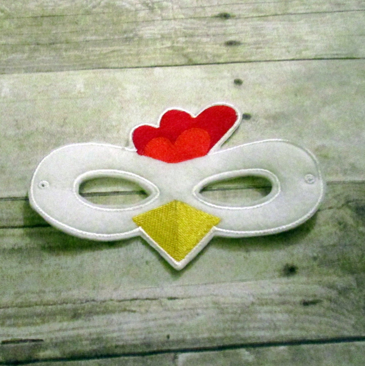 Handcrafted Felt pretend play chicken mask for kids
