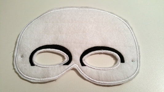 Handcrafted White felt mummy pretend play mask for kids