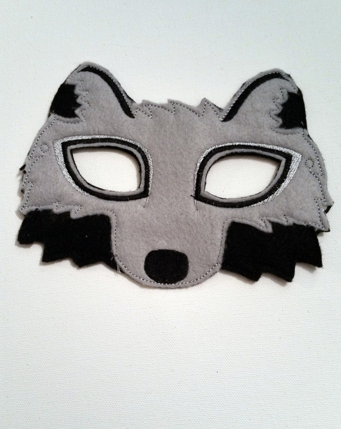 Handcrafted Felt pretend play wolf mask for kids